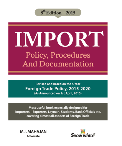  Buy IMPORT POLICY, PROCEDURES AND DOCUMENTATION